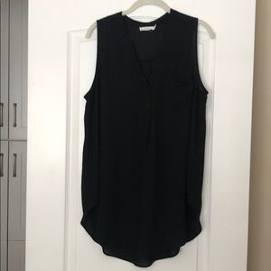 Lush long black drape tank